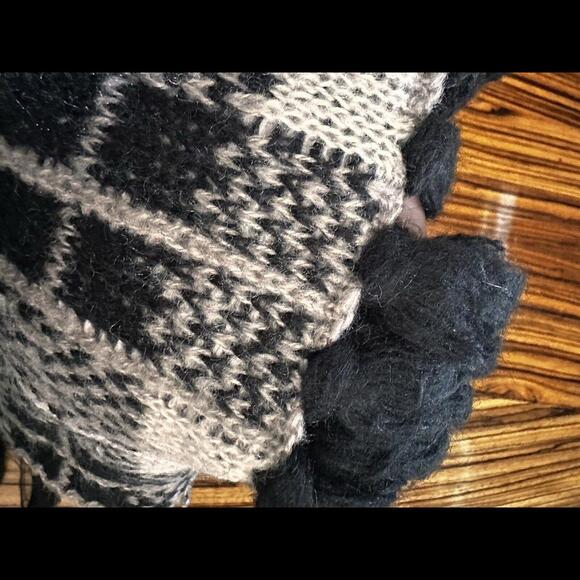 Kate Spade Woodland Plaid Scarf Neutral Cozy Chunky Unisex Holidays Winter - Picture 4 of 8